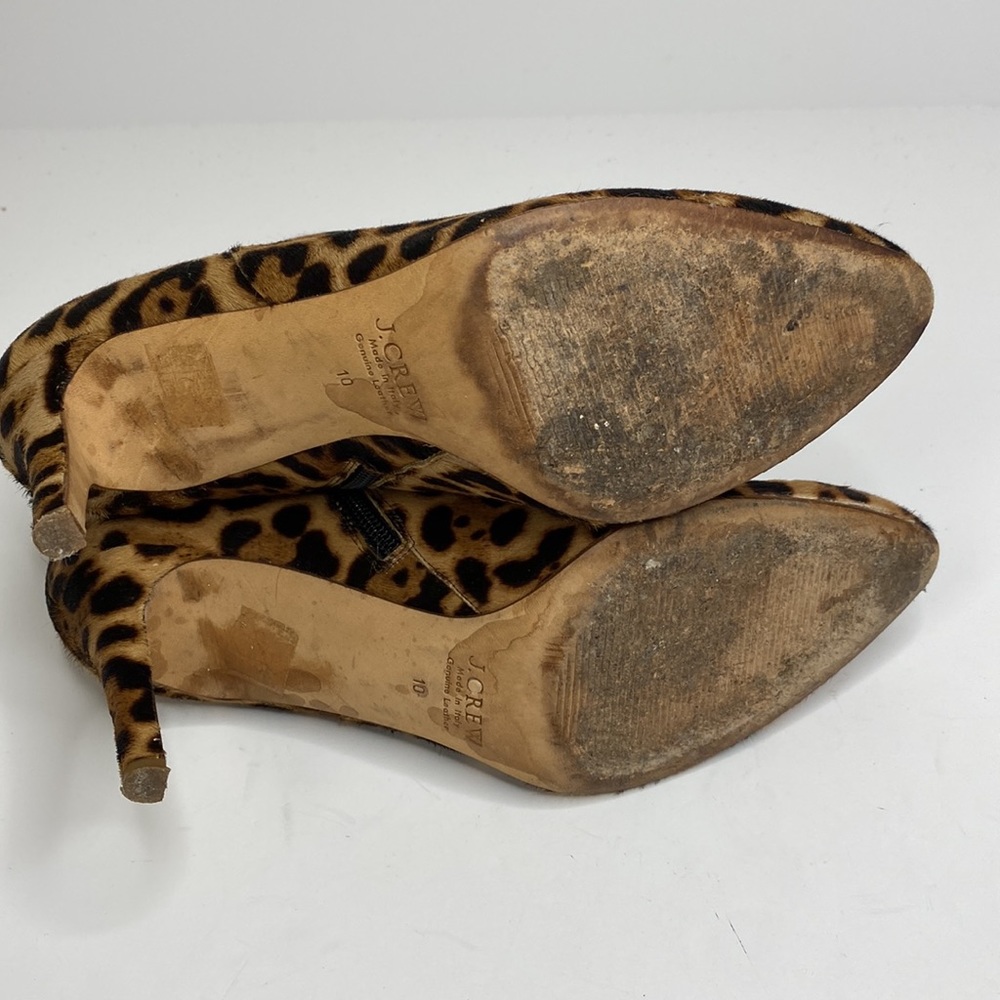 J. CREW Leopard Print Booties with Stiletto Heel size 10 - Picture 5 of 7